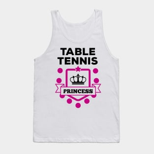 Table Tennis Princess (black) Tank Top